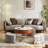 Lift Top Extendable 3 Storable Stools Sintered Stone Coffee Table with Storage-271548678