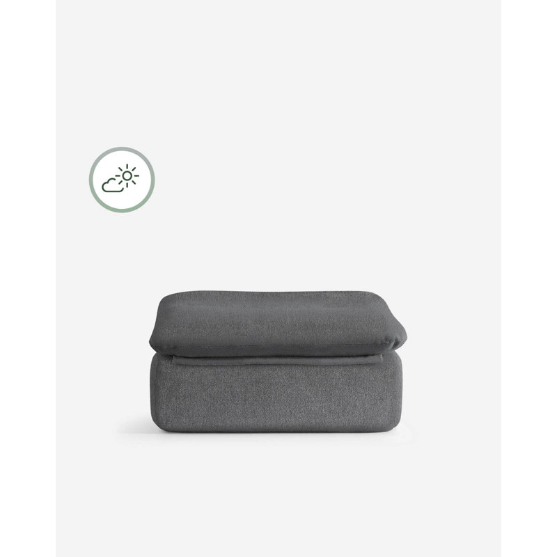 Lennox Outdoor Ottoman, Gray