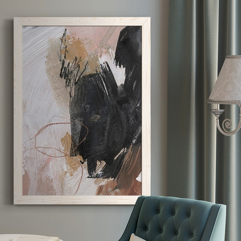 «Unbleached Neutrals III», reproduction d'art sur toile, Cadre blanc, H 37,5 po x l 27,5 po x P 1 po