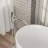 Bathtub Faucet With 360 Swivel Waterfall Spout And Hand Shower, Heavy - Duty Brass, Brushed Nickel Finish Filler Detachable Handheld-121029292