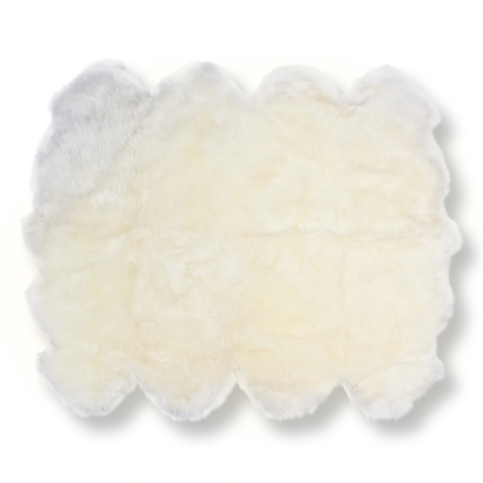 Morland Sheepskin Natural Ivory Rug, Novelty 5'6" x 7'