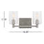 Haines 2 Light Transparent Dimmable Vanity Light-1146103926