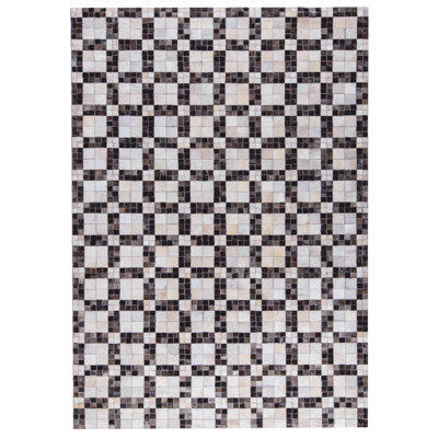 Gannet Cowhide Geometric Indoor Rug