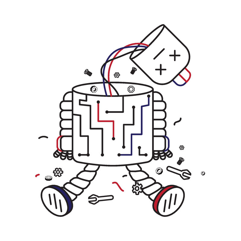 Broken Robot by Jull1491 - Wrapped Canvas Print, 30cm H x 30cm W x 3.8cm D