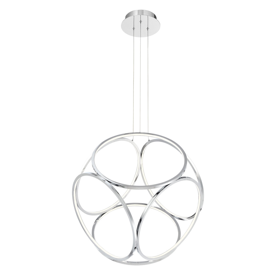 6 - Light Unique Geometric LED Pendant Eurofase Base 