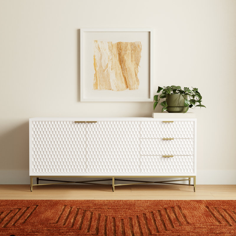 Capra 64" Media Console, Bright White