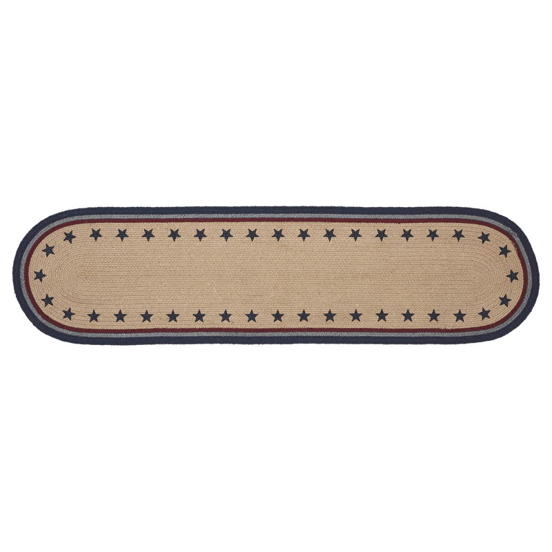 My Country Oval Runner Stencil Stars 12x60, 48" x 12"