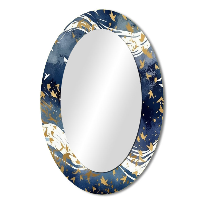 Kimbell - Miroir abstrait en métal, 36 po x 24 po