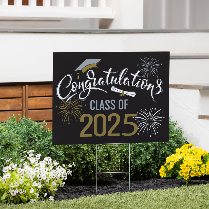 Enseigne de cour «Congrats Class of 2025»