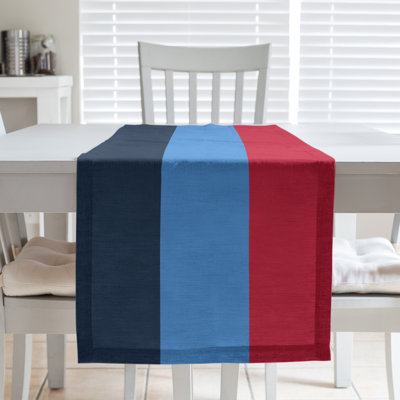 Tennessee Red Football Stripes Table Runner