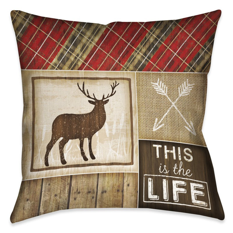 Coussin extérieur carré imperméable Country Cabin IV, H 20 po x l 20 po
