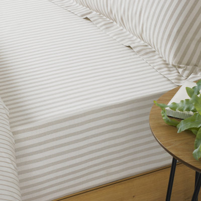 Freida Striped 100% Cotton Fitted Sheet