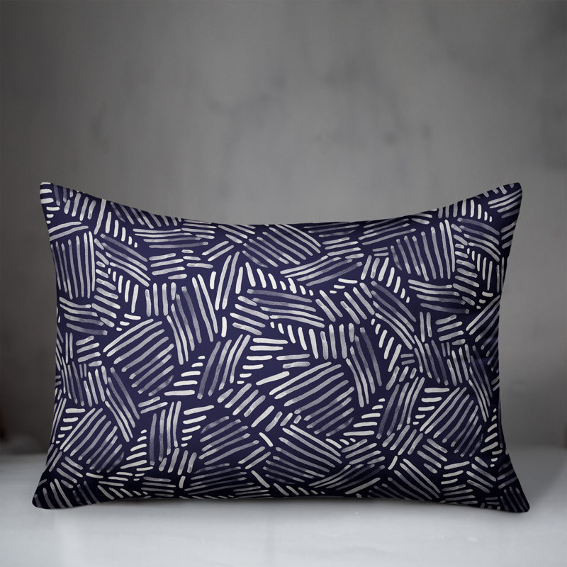 Coussin décoratif aquarelle bleu marine