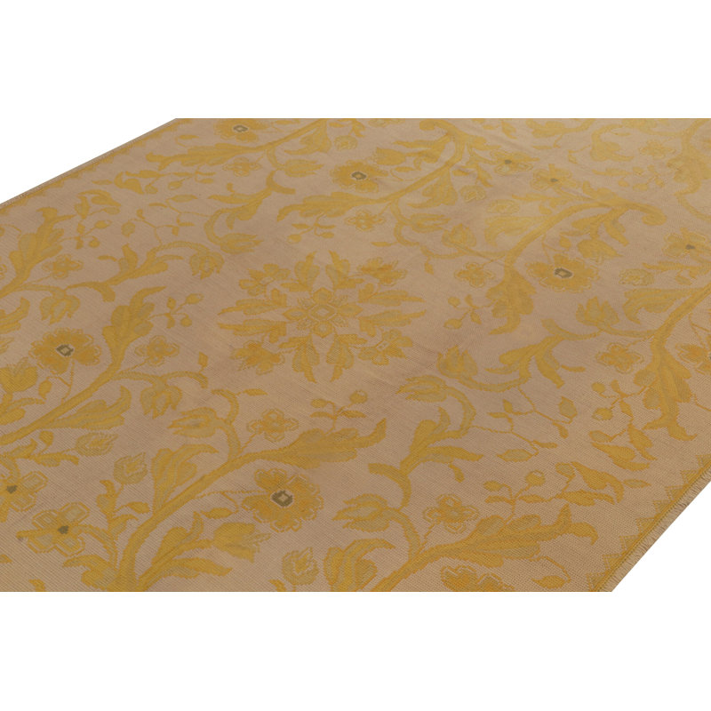 Hand Knotted Wool Floral Area Rug, Rectangle 9'3" x 17'4"