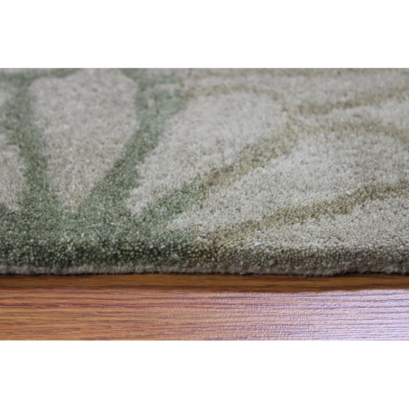 Tapis beige en laine touffeté à la main Ilford, Rectangle 5 pi x 8 pi