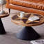 Table basse en bois massif de conception Med médiévale