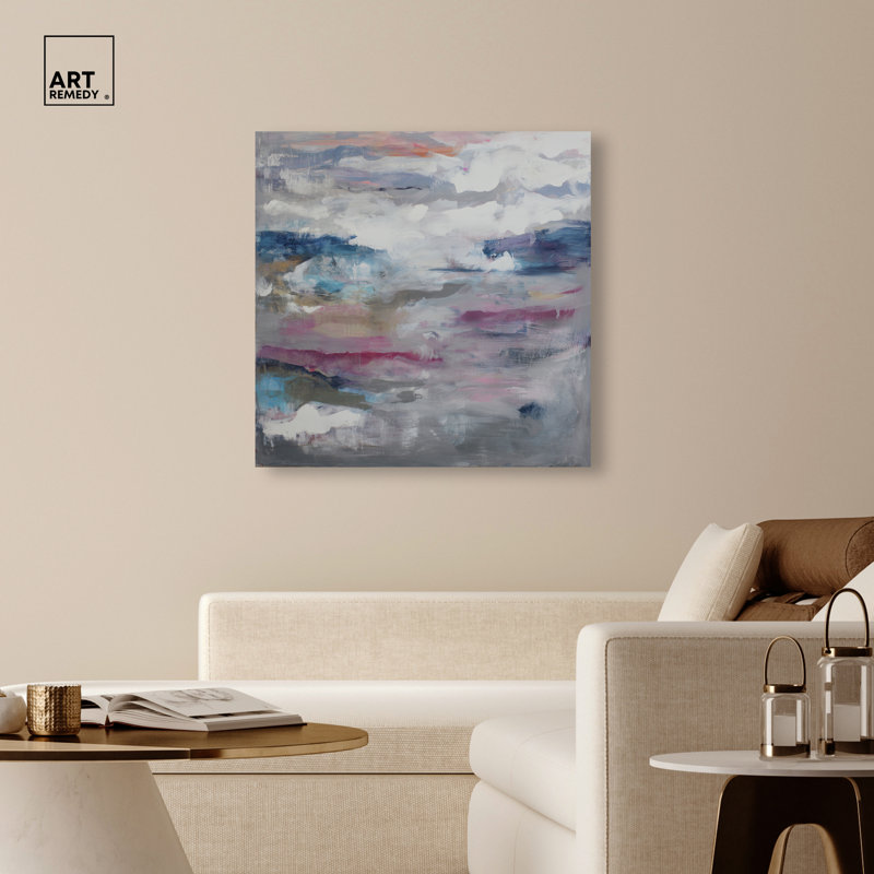 «Kind Memory I», reproduction d'art sur toile, art abstrait côtier par Art Remedy, 40 x 40, 40"H x 40"W, Gallery Wrapped