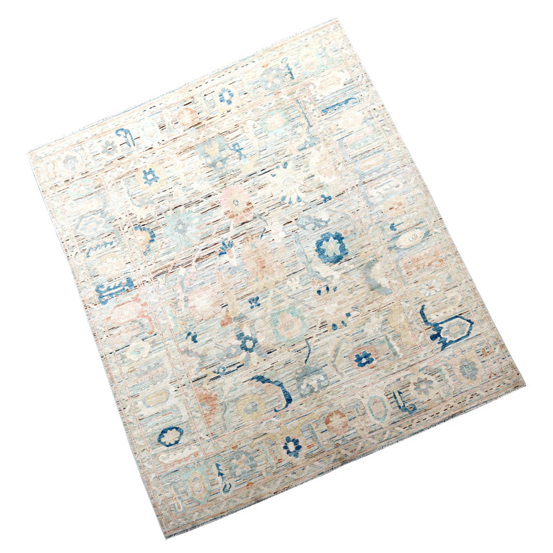 Tapis ivoire noué à la main de haute qualité