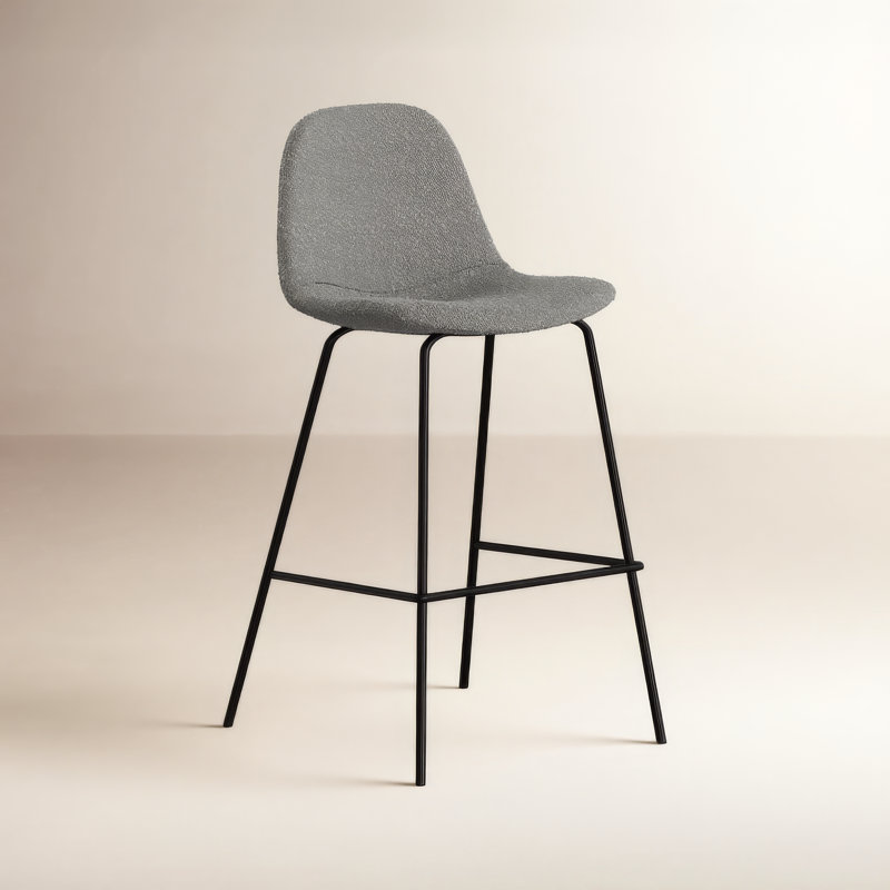 Tabouret de bar et de comptoir Kinlaw, Tabouret de comptoir (siège d’une hauteur de 23, Boucle gris