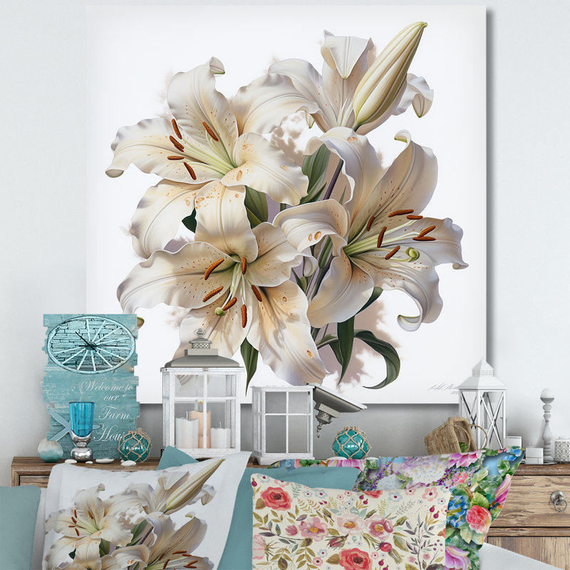 «Lily Blossom Ballet I» sur toile, H 36 po x l 36 po x P 1,5 po, Toile tendue