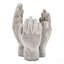 Set Of 2 6X6x9" Accepting Hands Accent Cement Hand Decor