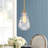 1-light Modern Hammered Tear-drop Glass Pendant Light-398678737