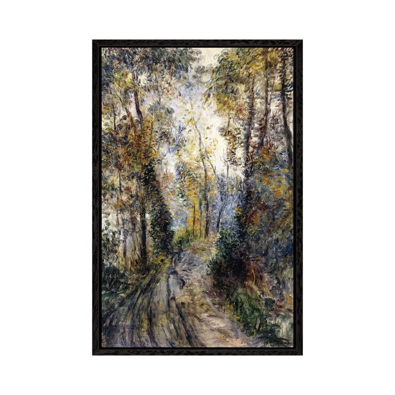 The Forest Path, 1871 by Pierre-Auguste Renoir - Painting on Canvas, 66.04cm H x 45.72cm W x 3.81cm D, Black Framed