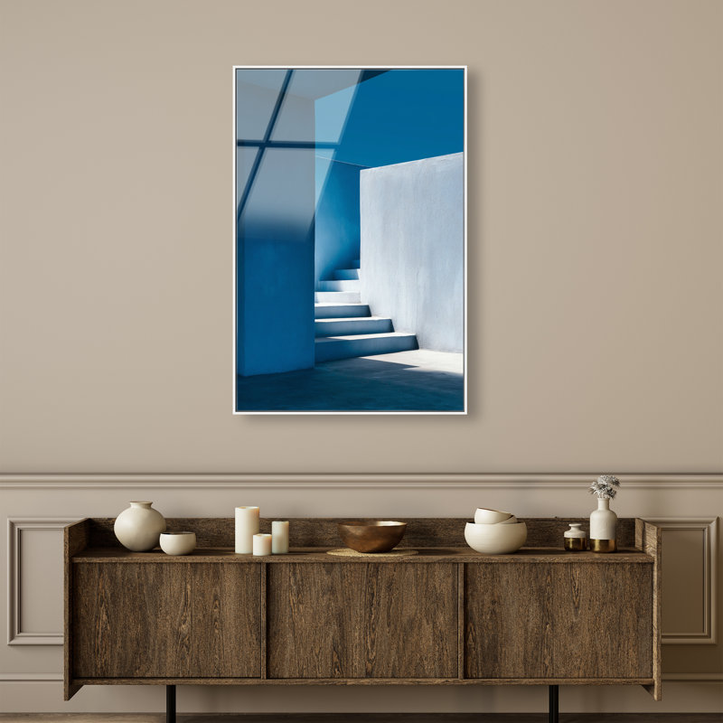 Deep Ocean Walls I Print by Oliver Gal, 37"H x 25"W, White Floater Frame