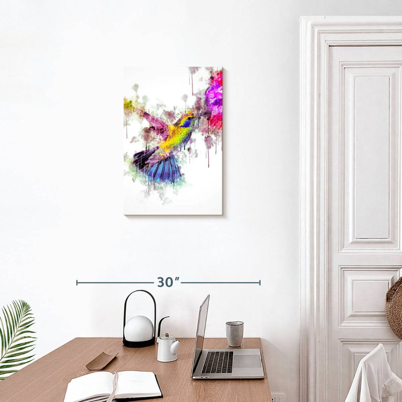 Colibri de couleur Brampt, H 24 po x l 16 po