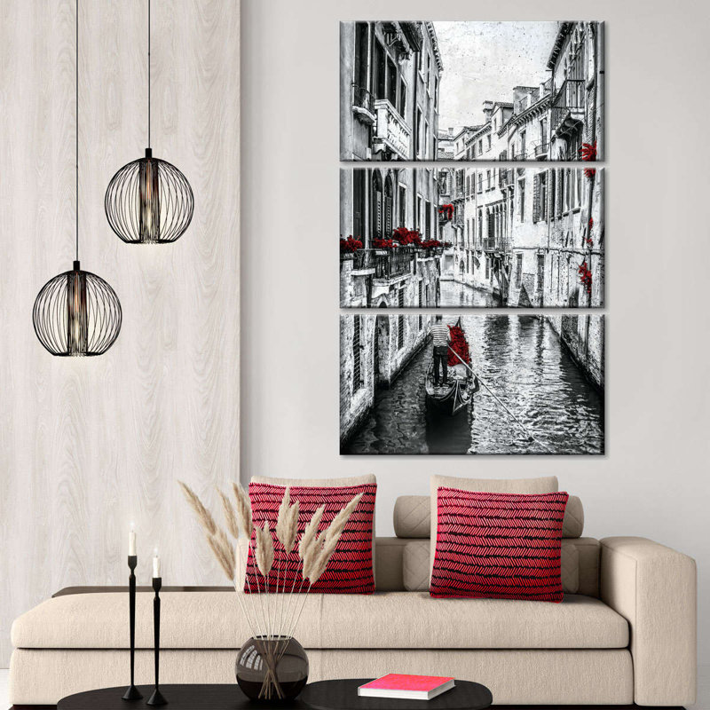 «Venice Grand Canal Scene Pop», reproduction d'art sur toile, H 50 po x l 32 po x P 1,25 po