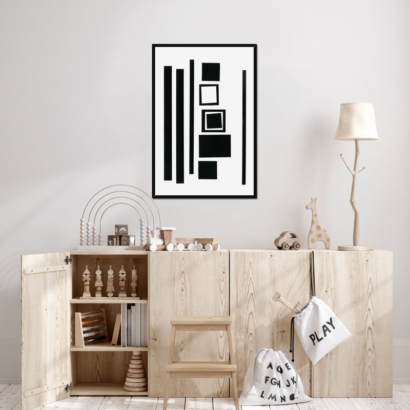 Prestige I by Regina Moore - Graphic Art, 50cm H x 34cm W, Black Single Picture Framed Paper