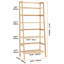 Étagère en bambou à 4 niveaux, tablette en rotin, bibliothèque ouverte trapézoïdale, support de rangement pour présentoir