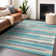 Premium Machine Washable Prisco Teal Rug