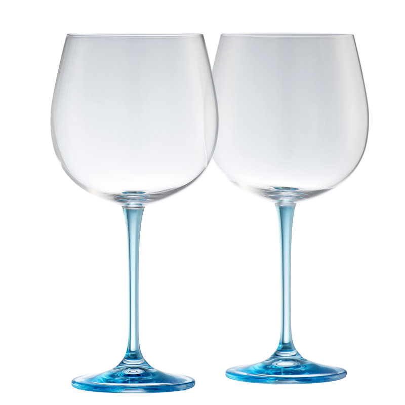 Theresia 10oz. Gin Balloon Glass Set, Blue