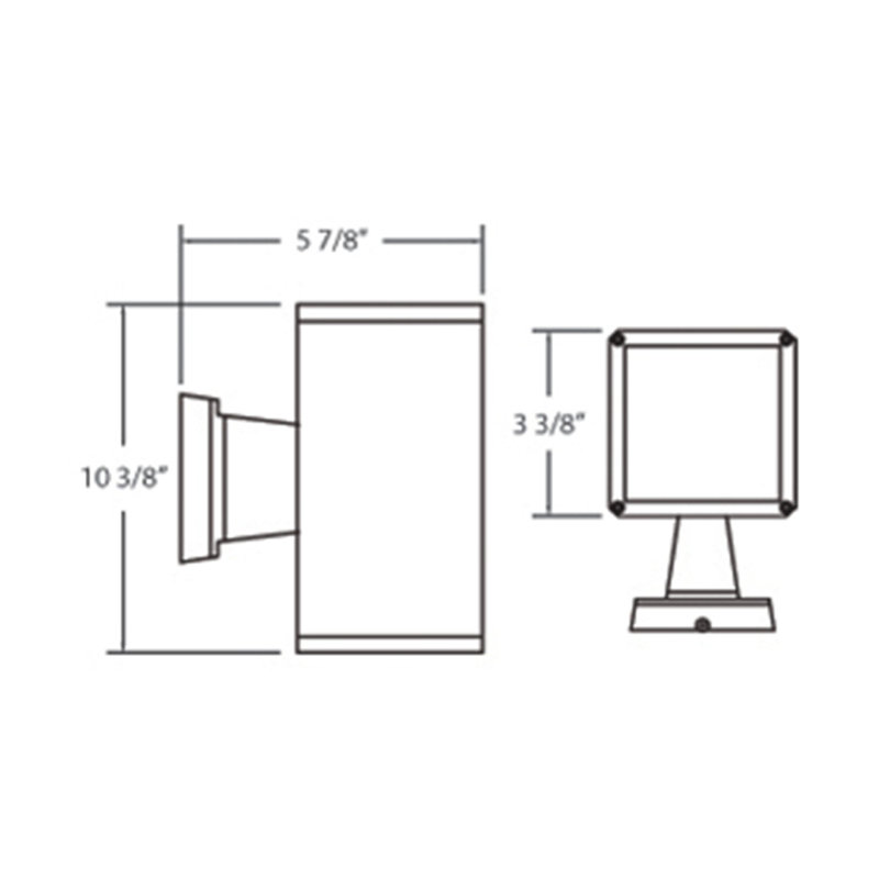 Wall Light, 10.37" H x 4.62" W x 5.87" D