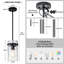 Luminaire suspendu cylindrique en verre martelé 5,5 po à 1 lumière Cylon (paquet de 2)-1053268556