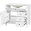 Meuble-lavabo blanc 36 po avec lavabo, tablette réglable et 4 tiroirs