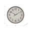 Horloge murale, ronde, 30 po, grande horloge murale, brun, transitionnel