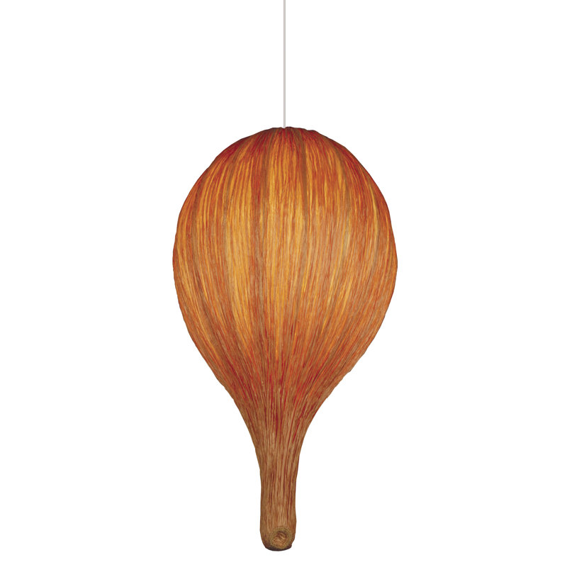 Amskroud 2 - Light Unique/Statement Pendant, Orange Silk