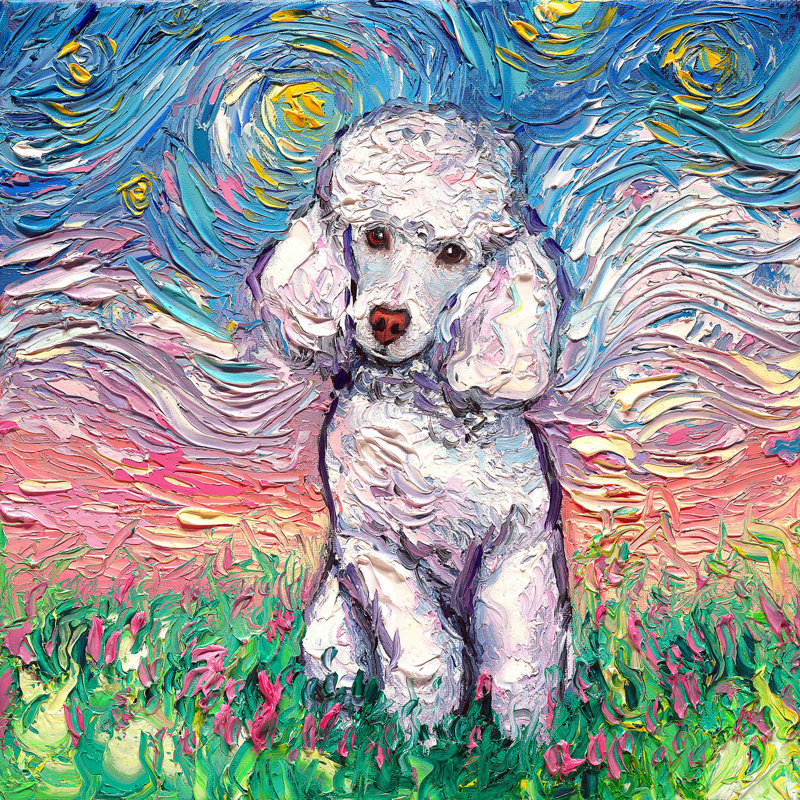 Ensembles de housses de couette DiaNoche en microfibre par Aja Ann - Caniche blanc