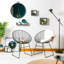 46.5cm H Cross Back Side Chair