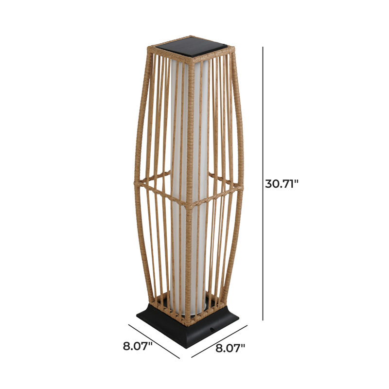 30.71” Solar Integrated Led Outdoor Floor Lamp, 2 Lights
