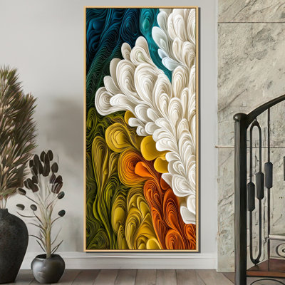 «Nyameye Biomorphism Earth Rhythm In Chaos III - Lyrical Abstraction», art mural encadré