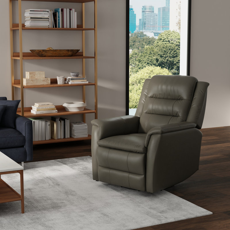 Fauteuil inclinable et oscillant Global Home avec repose-pieds manuel Madras, Gris