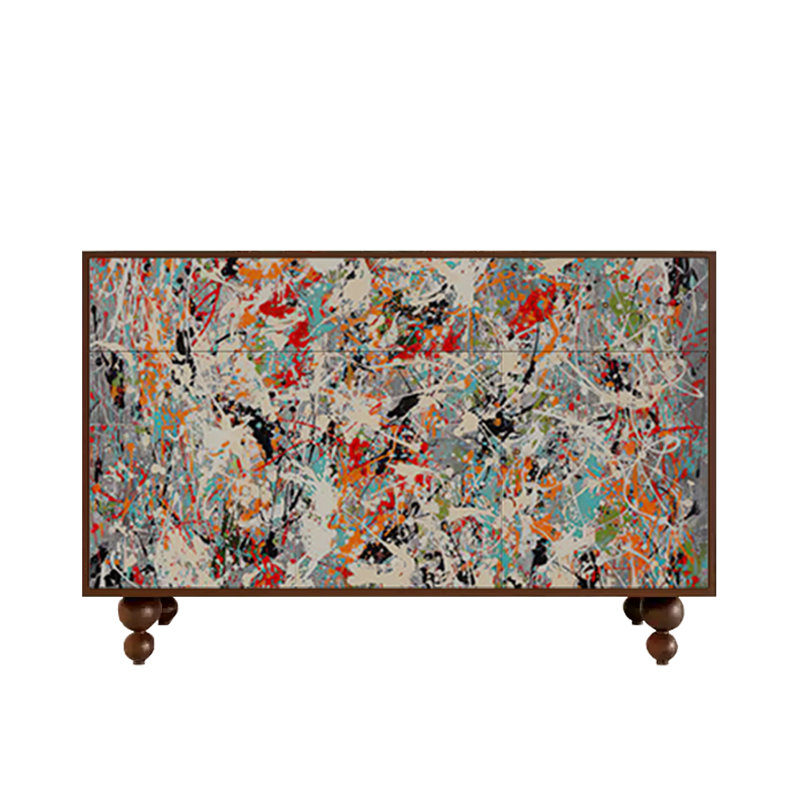Armoire d'appoint et buffet Light Luxury, Noyer / multicolore