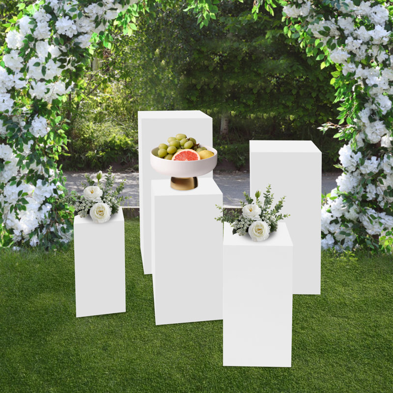 5Pcs Freestanding Square Elegant Display Cake Pedestal Stands