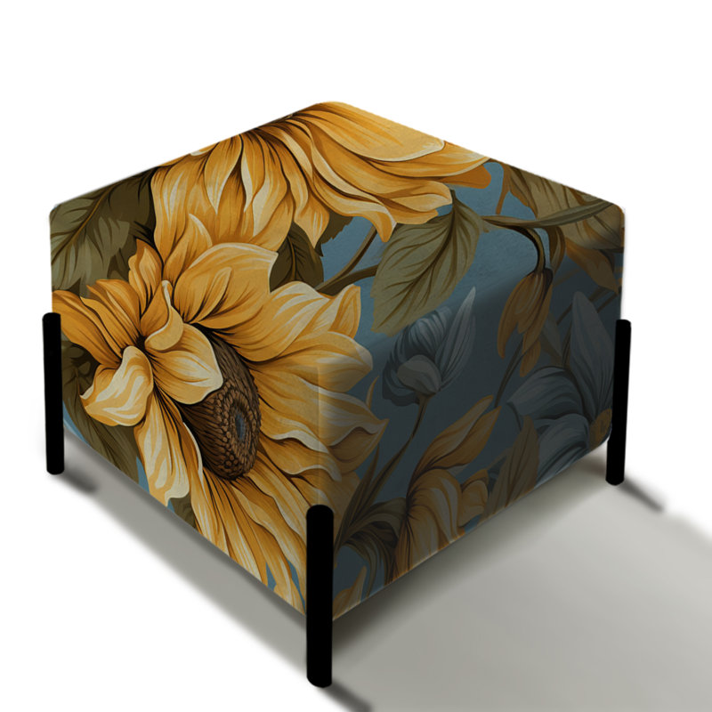 Sunflower Shores - motif tropical - repose-pieds carré tropical