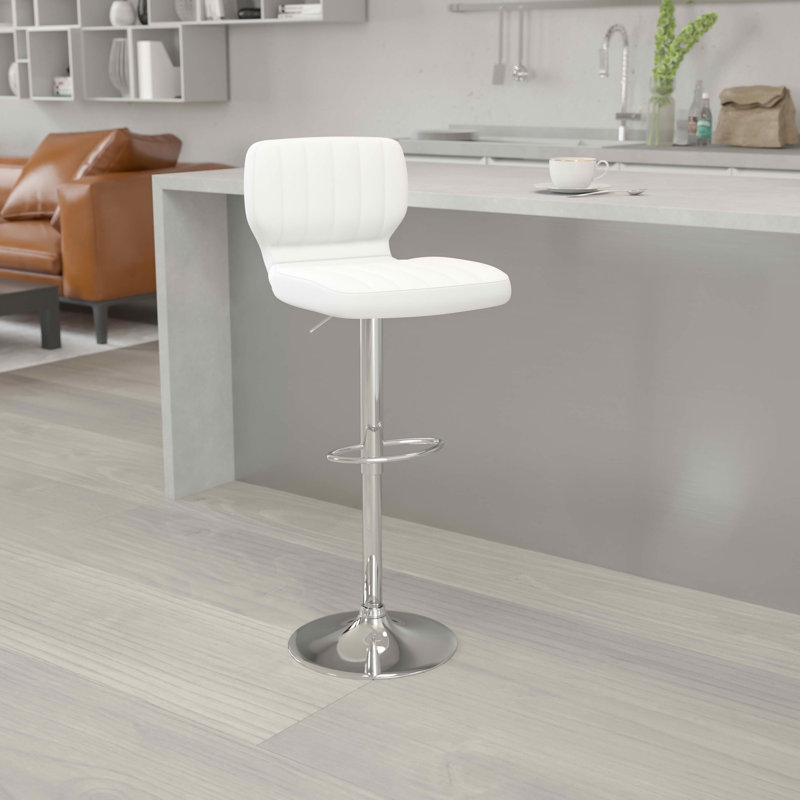 Tabouret pivotant à hauteur réglable Troutville, Blanc