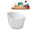 Baignoire autoportante de 63 po avec drain interne Streamline-101413300