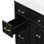 Meuble-lavabo autoportant de 76 cm (30 po) avec lavabo en céramique, porte à fermeture amortie, tiroir basculant, noir-850268759-850268746
